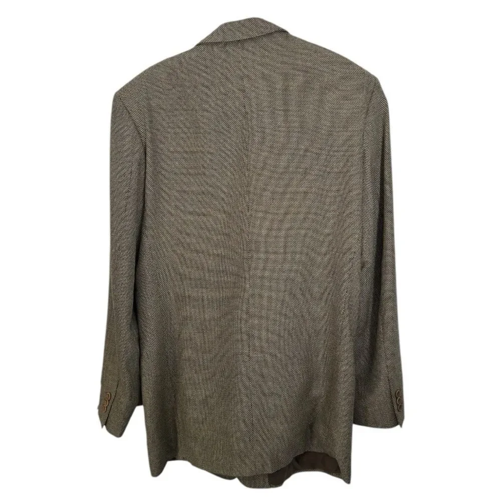 Canali Men’s Brown Tweed Blazer – EU 52 / US 42 – Silk Wool – Made in Italy